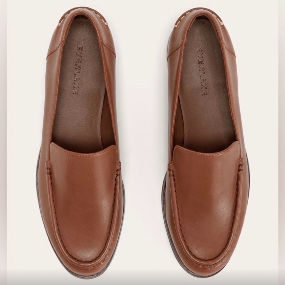 Everlane Tan Leather Loafers NEW - Picture 4 of 7